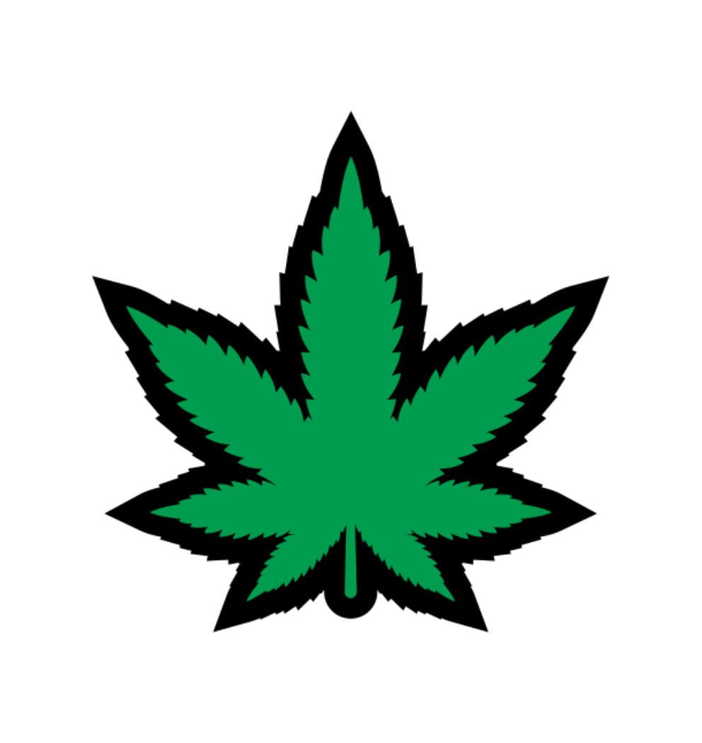 Wood Rocket Green Marijuana Leaf Enamel Pin in bright green with black detailing, perfect for 420 pride.