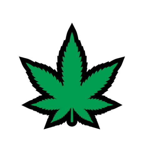 Wood Rocket Green Marijuana Leaf Enamel Pin in bright green with black detailing, perfect for 420 pride.