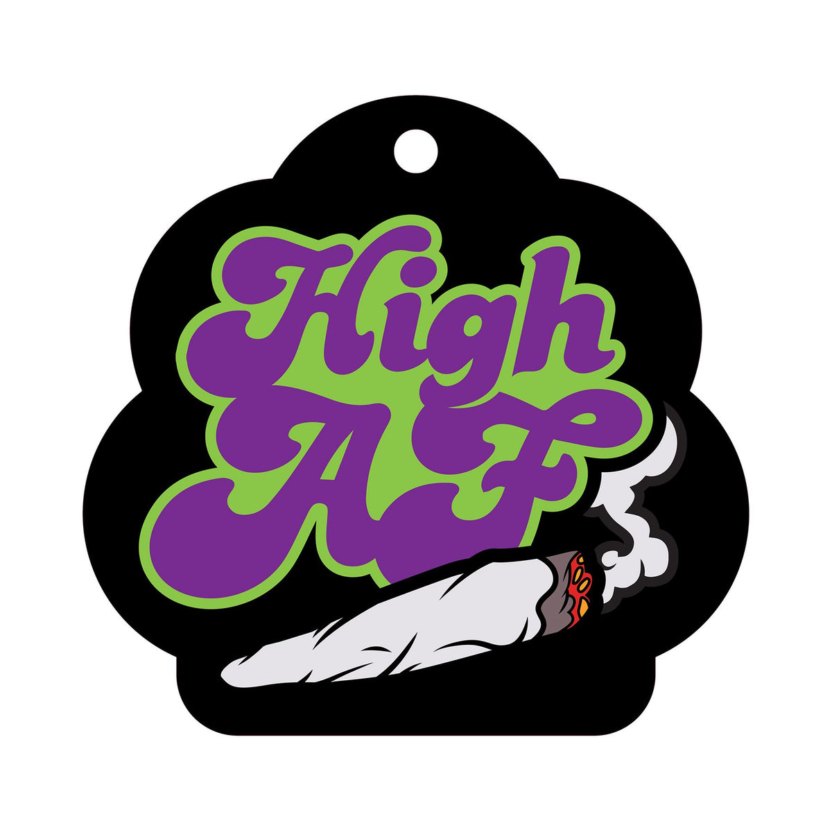 Wood Rocket High AF Air Freshener Fresh Mint in bold design with humor and mint scent