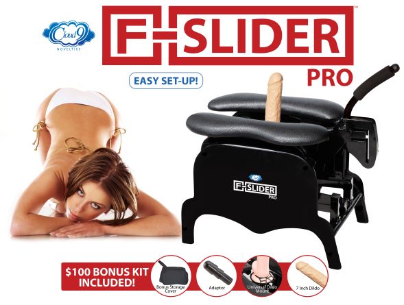 Cloud 9 F-Slider Pro Heavy Duty Self Pleasuring Chair with adjustable features and bonus kit included.