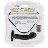 Cloud 9 Pro Sensual Strap-on Harness Kit Black packaging showing detailed product features and contents.