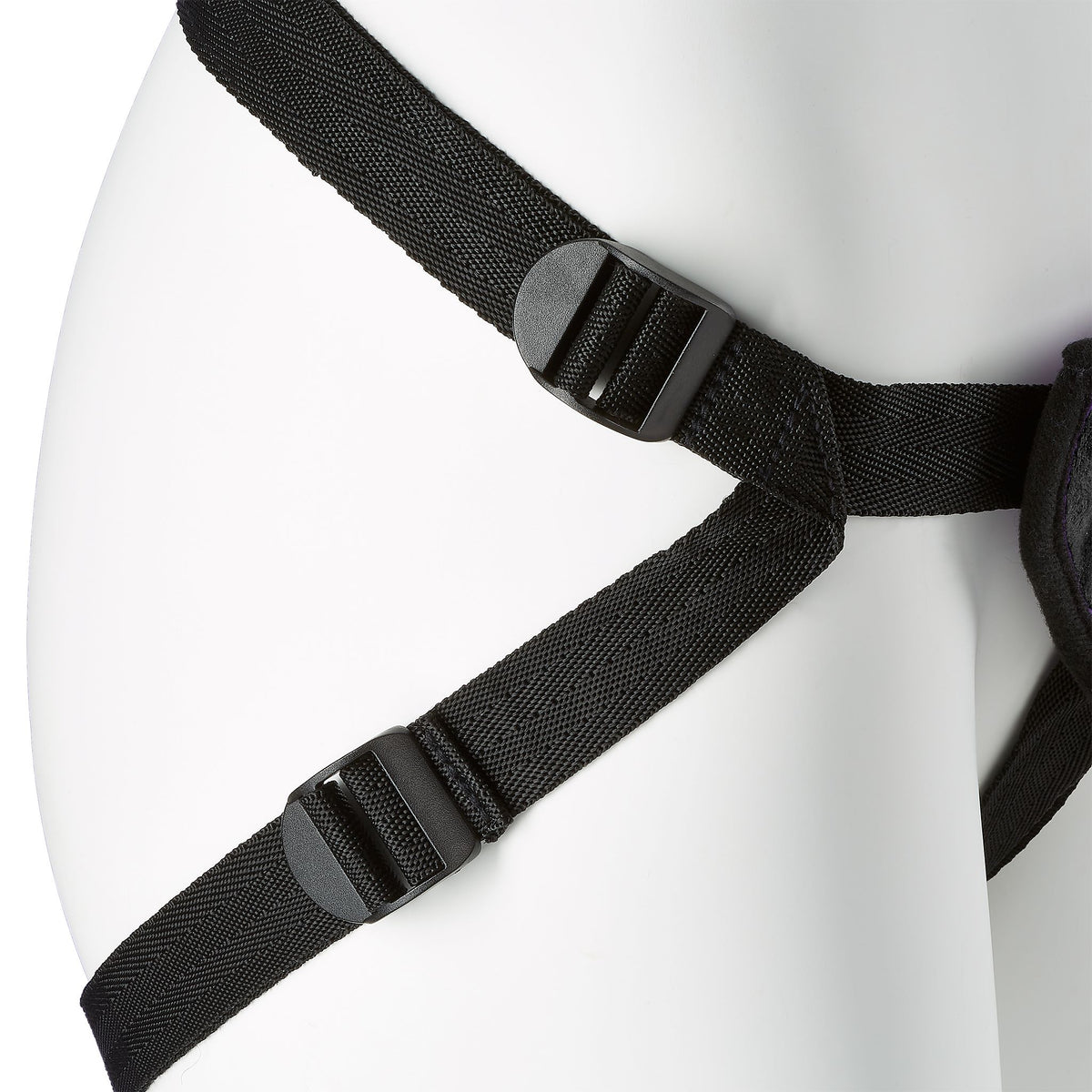 Close-up of the adjustable straps on the Cloud 9 Pro Sensual Strap-on Harness Kit Black.