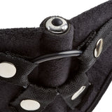 Close-up of the Cloud 9 Pro Sensual Strap-on Harness Kit Black buckle and strap detail.
