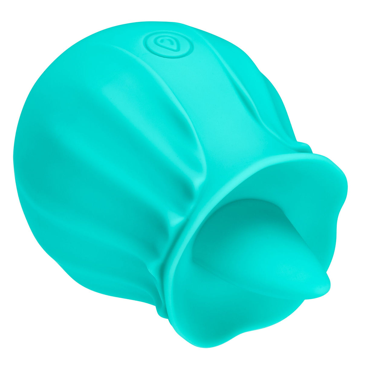 Cloud 9 Health & Wellness Flutter Oral Tongue Stimulator Teal in a soft silicone design.