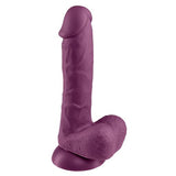 Cloud 9 Vibrant Colors 7 inch Dildo Plum Pro in premium liquid silicone, designed for realistic feel and flexibility.