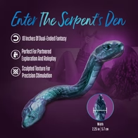 Temptasia Twin Python Silicone Double Ended Dildo featuring 18 inches of dual-ended fantasy for partnered exploration.