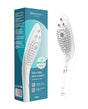 Womanizer Wave Shower Head Clitoral Stimulator White packaging and product image showcasing innovative design.