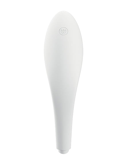 Womanizer Wave Shower Head Clitoral Stimulator White in sleek design, perfect for shower pleasure.