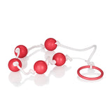 CalExotics Small Anal Beads Assorted Colors in red, designed for pleasure and exploration.