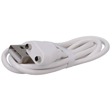 Ritual Chi Rechargeable Silicone Clit Vibe Mint charging cable for clitoral vibrator, white USB cable.