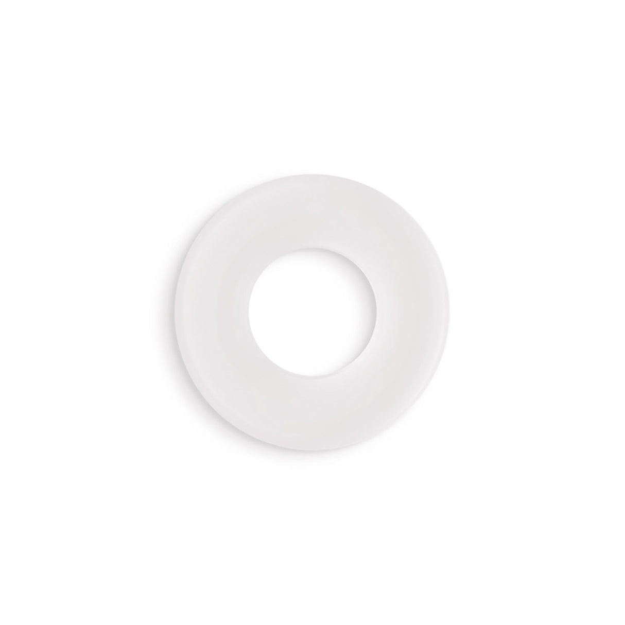 Firefly Bubble Ring Glow Cock Ring Small White displayed on a white background, showcasing its smooth, soft silicone design.