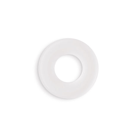 Firefly Bubble Ring Glow Cock Ring Small White displayed on a white background, showcasing its smooth, soft silicone design.