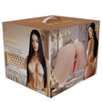 Xkin Ivy Lane Dual Entry Vibrating Masturbator Beige packaging showing product features and design.