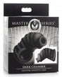 Master Series Dark Chamber Silicone Chastity Cage packaging showcasing the premium silicone design.