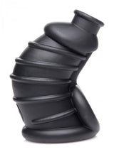 Master Series Dark Chamber Silicone Chastity Cage made of premium silicone, showcasing a flexible and comfortable design.