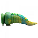 Creature Cocks Monstropus Tentacled Monster Dildo in unique marbled green, yellow and blue silicone.