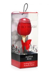 Bloomgasm Flutter Sucking Rose with Butterfly Teaser in elegant packaging for pleasurable stimulation.