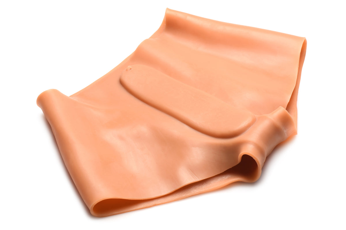 Master Series Pussy Panties Silicone Vagina Ass Medium close-up of silicone material designed for tucking.