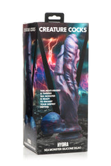 Creature Cocks Hydra Sea Monster Silicone Dildo packaging featuring a multi-headed design and bold colors.