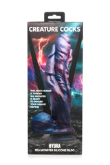 Creature Cocks Hydra Sea Monster Silicone Dildo in vibrant packaging with ocean backdrop