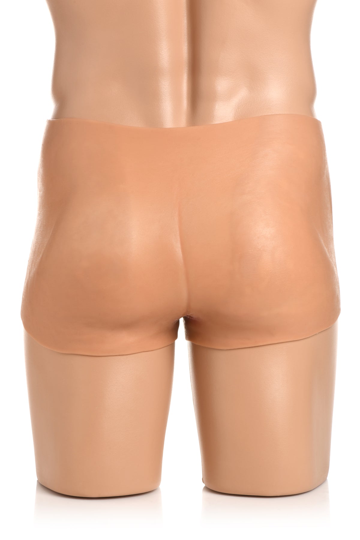 Master Series Pussy Panties Silicone Vagina Ass Large rear view on a mannequin, showcasing realistic design and fit.