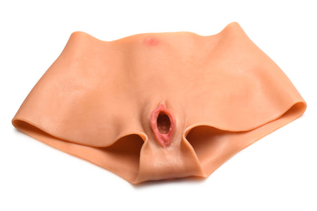 Master Series Pussy Panties Silicone Vagina Ass Large with realistic vulva design for gender exploration.