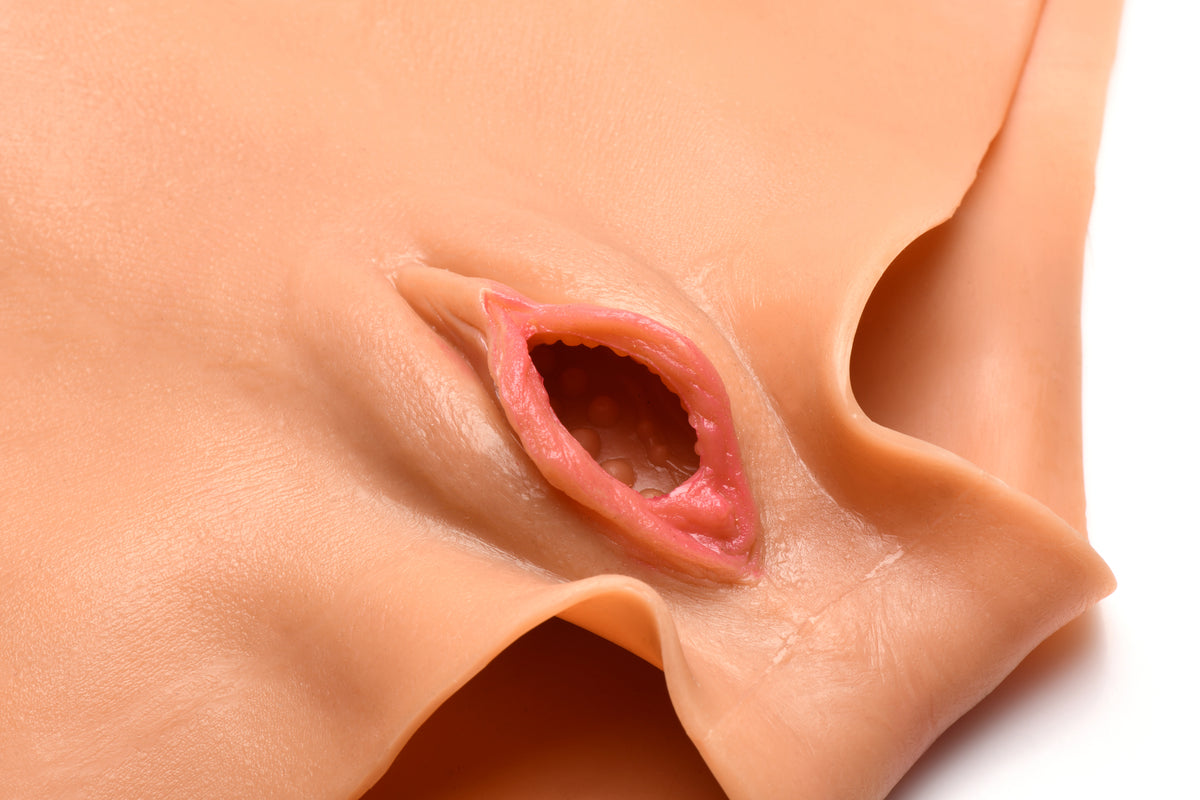 Master Series Pussy Panties Silicone Vagina Ass Large realistic vulva detail close-up image.