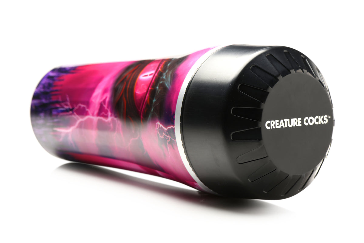 Creature Cocks Predator Creature Stroker showcasing vibrant design and textured grip for adventurous use.