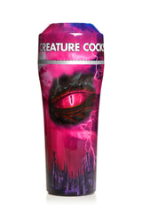 Creature Cocks Predator Creature Stroker with striking design featuring an alien eye and vibrant pink colors.