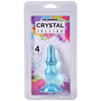 Crystal Jellies Novice Pop Plug 4 Inch Teal packaging featuring a beginner-friendly anal plug in a colorful box.
