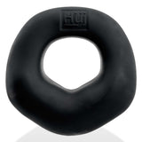 Oxballs Fit Bulge Hung-Style Cockring Black Fog displayed from above, featuring extra thick padding and ergonomic design.
