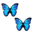 Beautiful Blue Black Glitter Butterfly Nipple Cover Pasties featuring shimmering blue wings and black glitter accents.