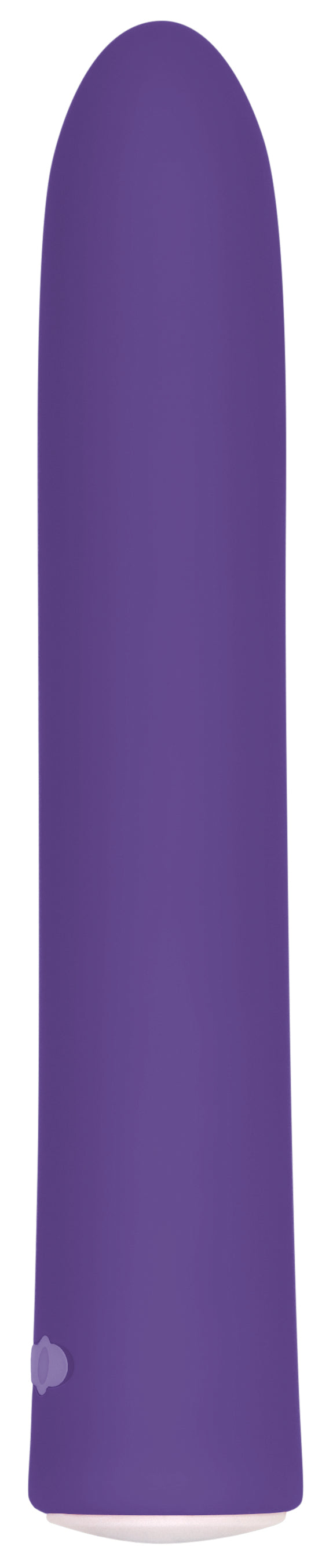 Evolved 7 Function Rechargeable Slim Vibrator Purple in sleek design with single-button control for easy use.