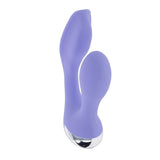 Every Way Play Wearable Vibrator with Remote Lilac showcasing its ergonomic design and dual vibrating motors.