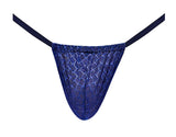 Diamond Mesh Posing Strap One Size Navy showcasing a stylish blue design with mesh detailing and supportive elastic.