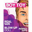 Boy Toy Real Life Size Male Blow-Up Sex Doll promotional image featuring a cartoonish male character.
