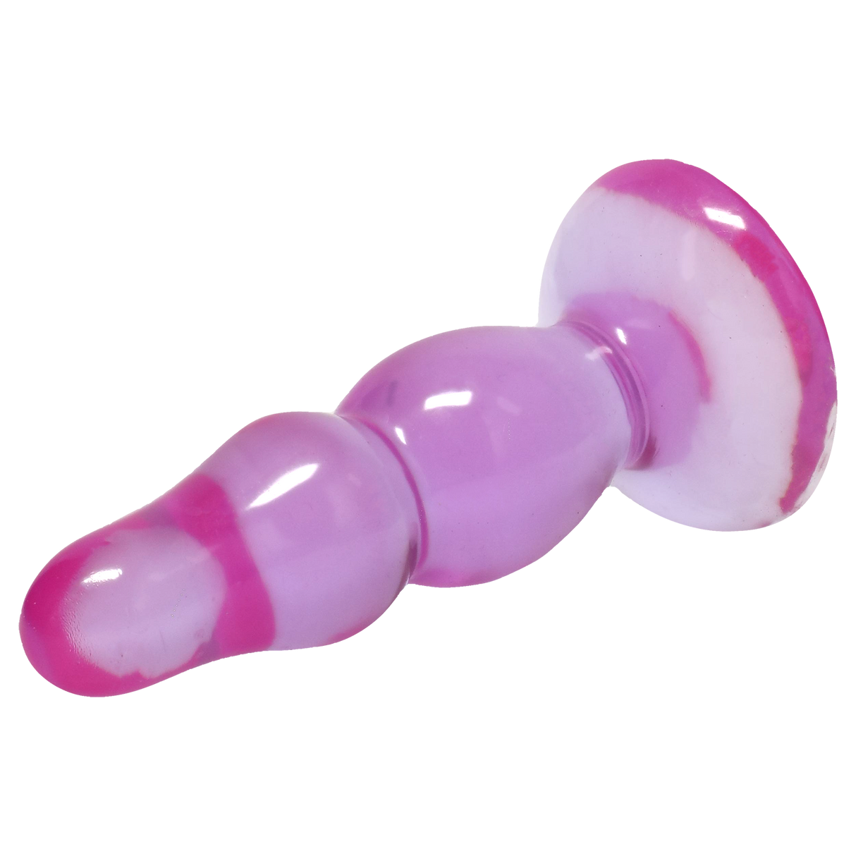 Crystal Jellies Novice Pop Plug 4 Inch Purple showing its translucent jelly design and tapered tip for beginner comfort.