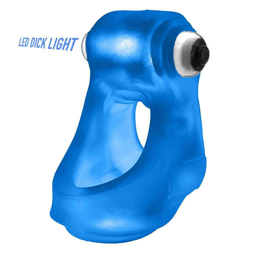 Oxballs Glowsling Cock Sling LED Blue Ice in blue with LED light feature for bold visual display.