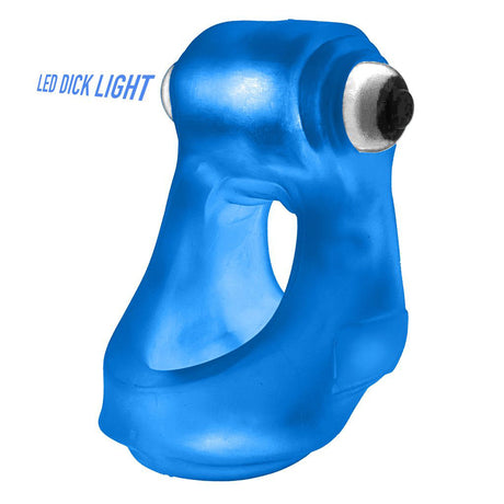 Oxballs Glowsling Cock Sling LED Blue Ice in blue with LED light feature for bold visual display.