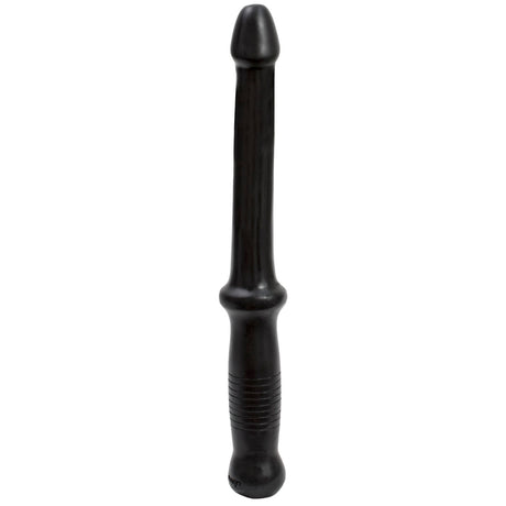 Doc Johnson Anal Push Flexible Anal Probe Black displayed upright for smooth, controlled backdoor exploration.