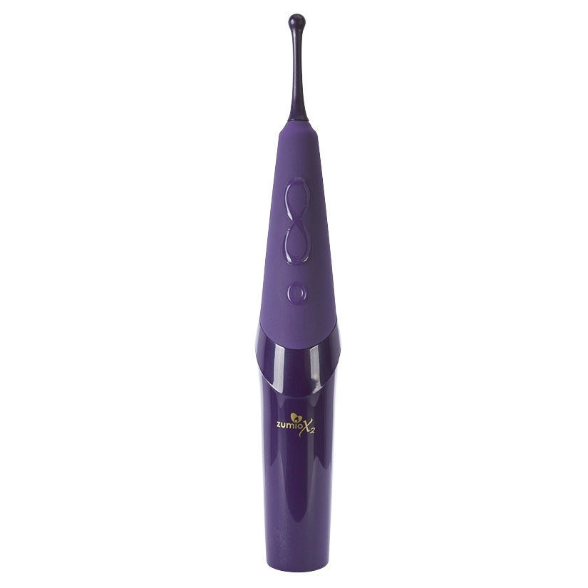 Zumio X2 Rotation Clitoral Stimulator Purple features a unique rotating silicone tip for targeted stimulation.
