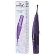 Zumio X2 Rotation Clitoral Stimulator Purple next to its packaging, showcasing innovative rotating SpiroTIP™ technology.