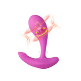 Oly 2 App-Enabled Wearable Vibrator Pink showcasing its design and features for dual-zone pleasure.