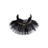 Luxurious black and gold leather thorn collar from ZALO & UPKO Doll Designer Collection.
