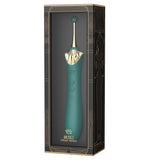 Zalo Bess 2.0 Clitoral Dual Wand Massager Green in elegant packaging with sleek design.