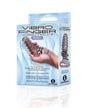 Vibro Finger Wearable Stimulator Grey packaging showcasing ribbed design for dual-finger stimulation and clitoral pleasure.