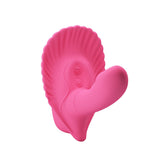Pretty Love Fancy Clamshell App Control G-Spot Vibrator in vibrant pink color with sculpted shell design.