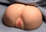 SexFlesh Firm Pussy & Ass Masturbator showcasing realistic features on a soft surface.