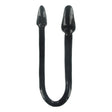 Master Series Ravens Tail 2X Double Ended Anal Plug Black, featuring two differently sized plugs on a flexible tether.