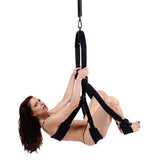Trinity Vibes Sex Swing Support System in use, showcasing padded supports for comfort and stability.